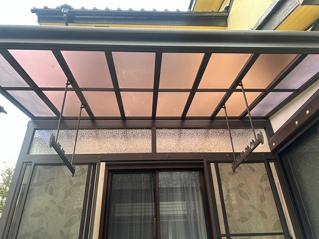 中央市　テラス屋根張り替え